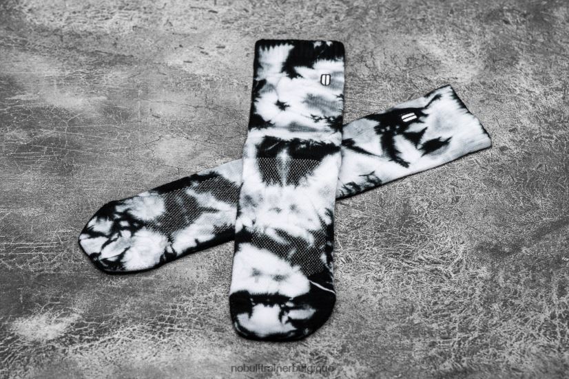 NOBULL chaussettes ras du cou (tie-dye) blanc et noir88R8PT2931