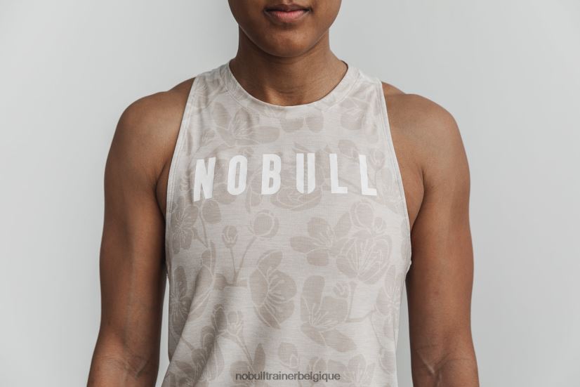 NOBULL débardeur col montant femme (fleur de cerisier) avoine88R8PT1804