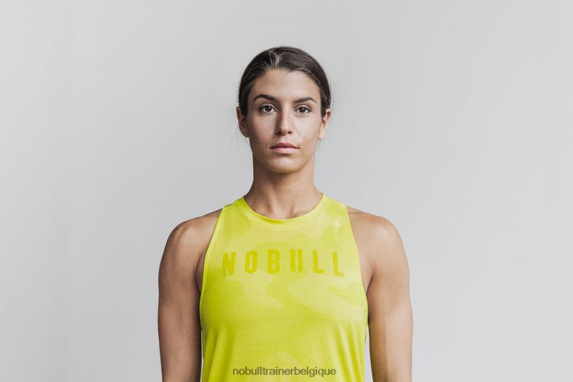 NOBULL débardeur col montant femme (camouflage fluo) jaune88R8PT2572