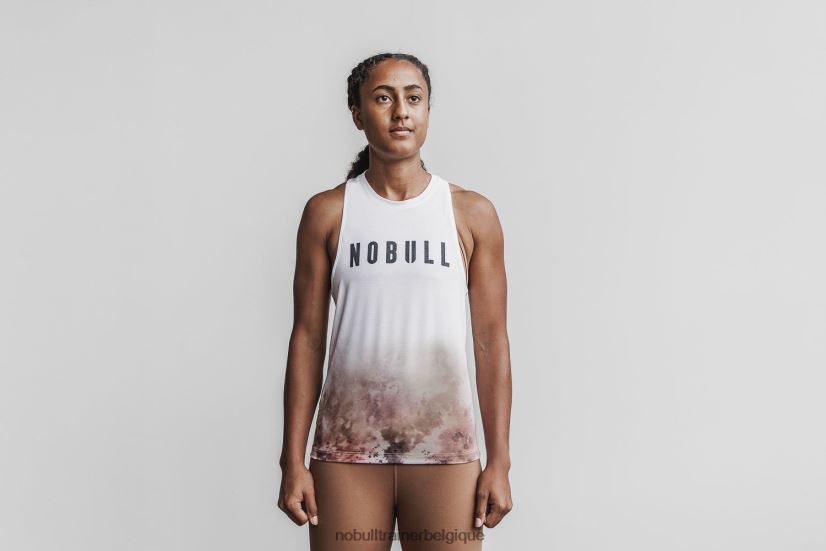 NOBULL débardeur col montant femme (dip-dye) blanc & caramel88R8PT2644