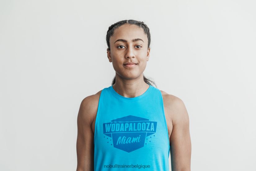 NOBULL débardeur col montant femme wodapalooza bleu88R8PT2507