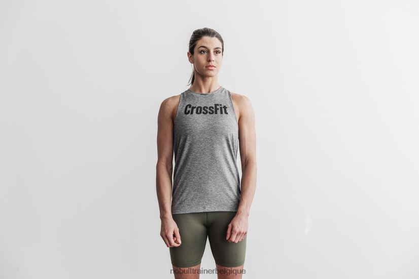 NOBULL débardeur crossfit col montant femme gris88R8PT2742