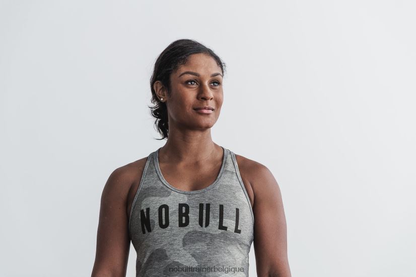 NOBULL débardeur dos nageur femme (camo) gris88R8PT2226