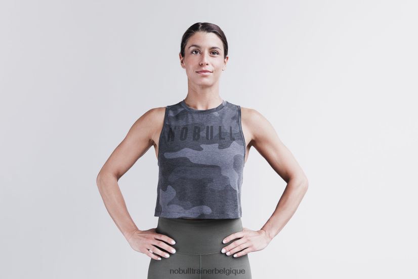 NOBULL débardeur musculaire femme (camo) charbon88R8PT2605