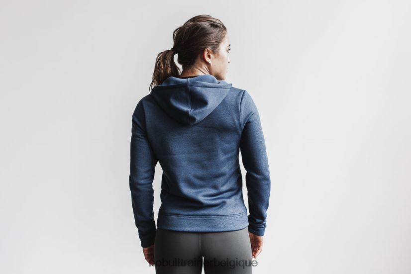 NOBULL sweat à capuche zippé performance femme acier88R8PT2825