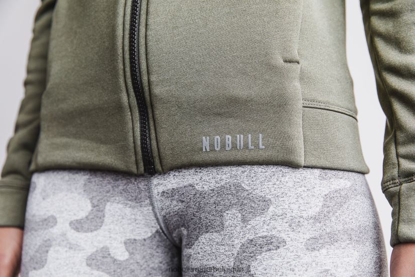 NOBULL sweat à capuche zippé performance femme army88R8PT2822