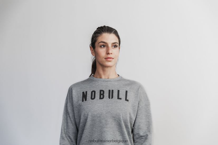 NOBULL sweat ras du cou femme gris88R8PT1966