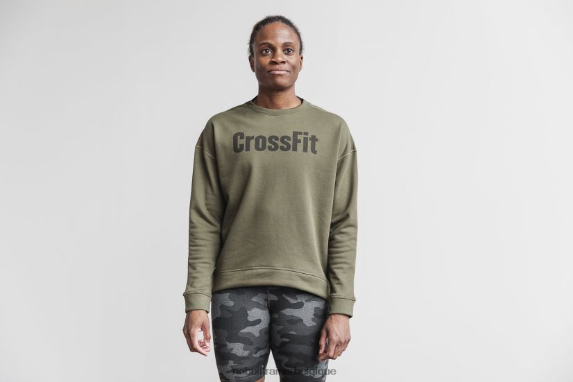 NOBULL sweat-shirt crossfit crew femme armée88R8PT2253