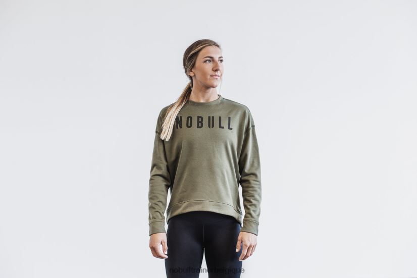 NOBULL sweat-shirt ras du cou pour femme army88R8PT1972