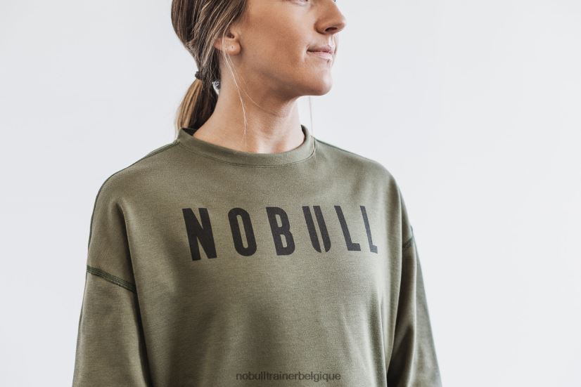 NOBULL sweat-shirt ras du cou pour femme army88R8PT1972