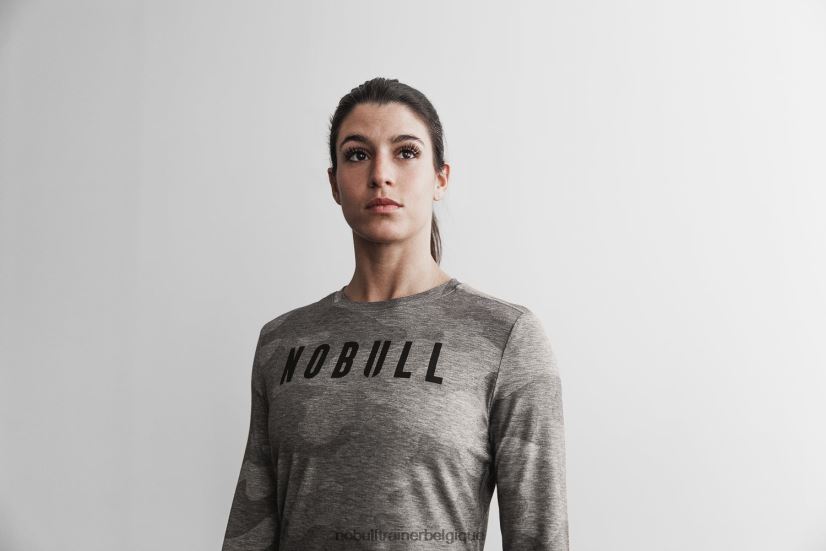 NOBULL t-shirt manches longues femme (camo) gris88R8PT2543