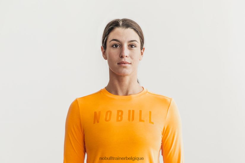 NOBULL t-shirt manches longues femme (néon) orange88R8PT2450