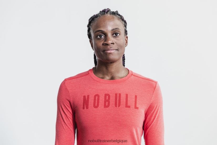 NOBULL t-shirt à manches longues pour femmes rouge88R8PT2380