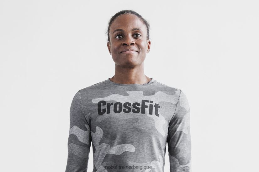 NOBULL tee-shirt crossfit manches longues femme (camo) gris88R8PT2389