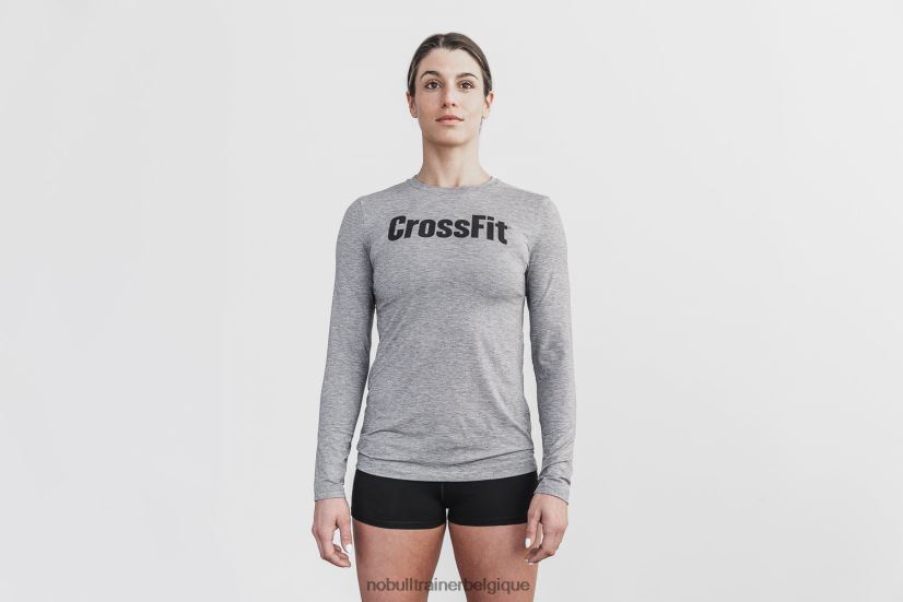 NOBULL tee-shirt crossfit manches longues femme gris88R8PT2430