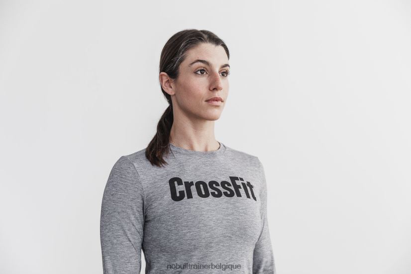 NOBULL tee-shirt crossfit manches longues femme gris88R8PT2430