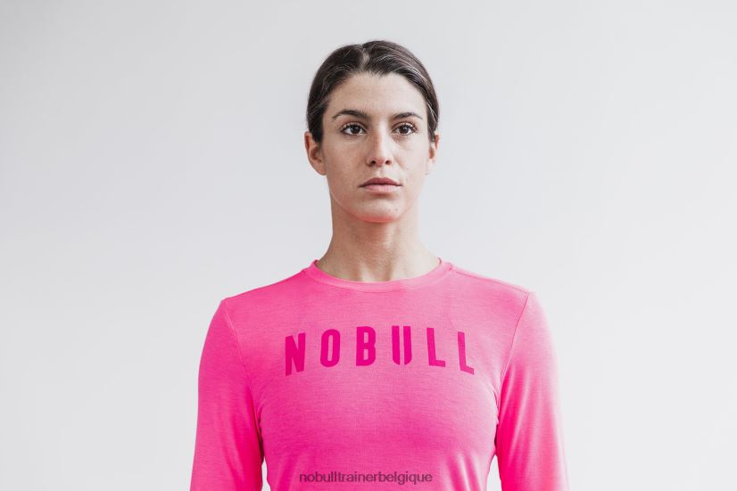 NOBULL tee-shirt manches longues femme (néon) rose88R8PT2449