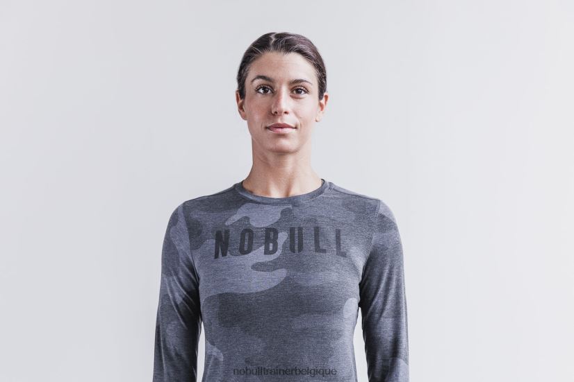 NOBULL tee-shirt à manches longues pour femmes (camo) anthracite88R8PT2538