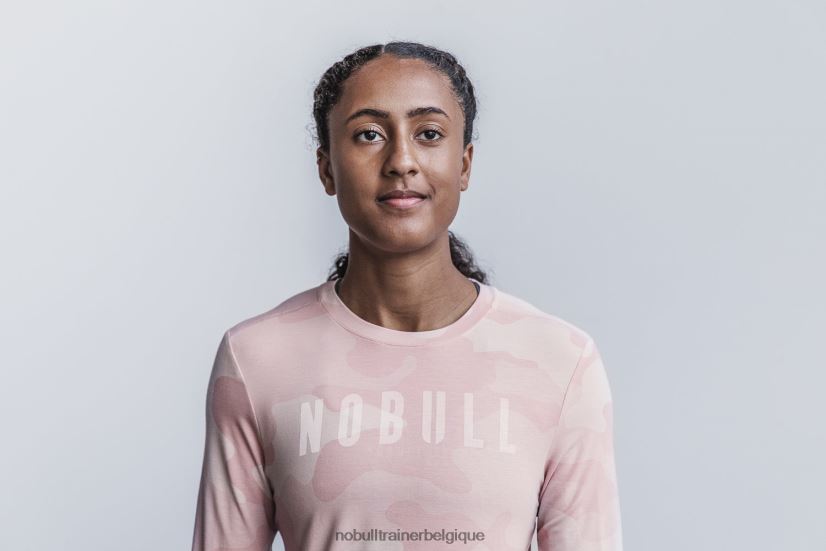 NOBULL tee-shirt à manches longues pour femmes (camo) poussiéreux88R8PT2542