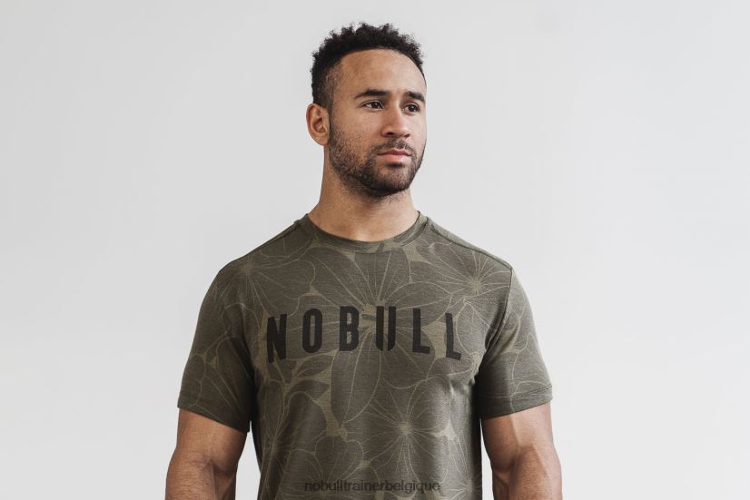 NOBULL tee-shirt pour hommes (hibiscus) armée88R8PT594