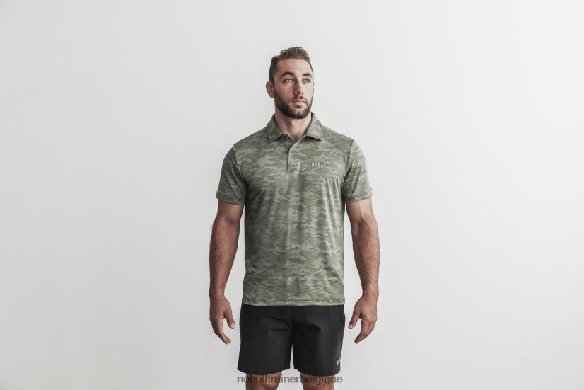 NOBULL polo texturé léger (camo) pour hommes army88R8PT576