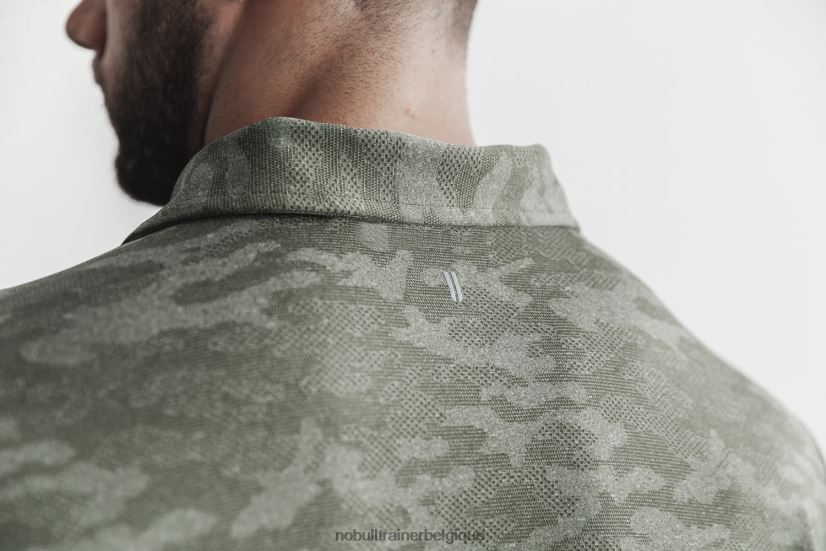 NOBULL polo texturé léger (camo) pour hommes army88R8PT576