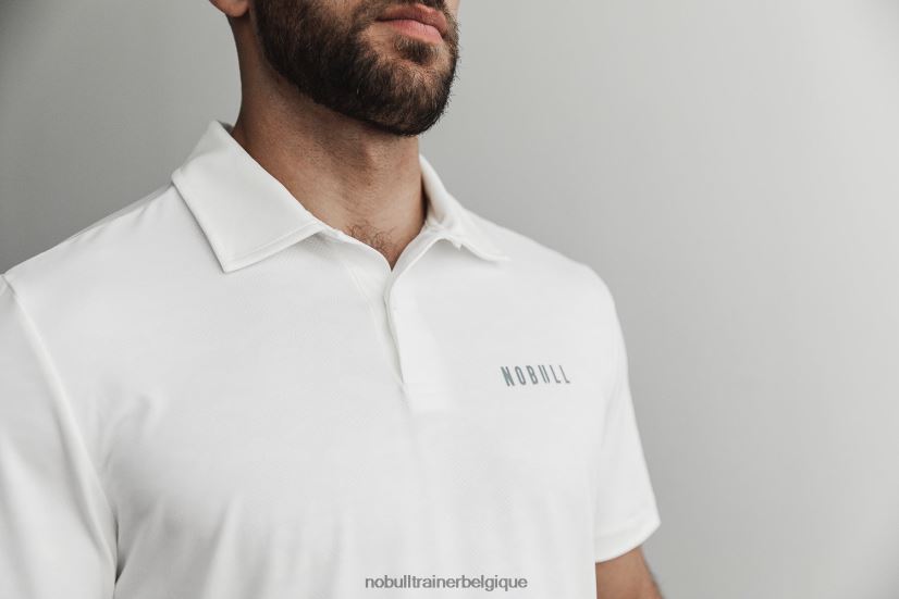 NOBULL polo texturé léger pour hommes (camo) blanc88R8PT574