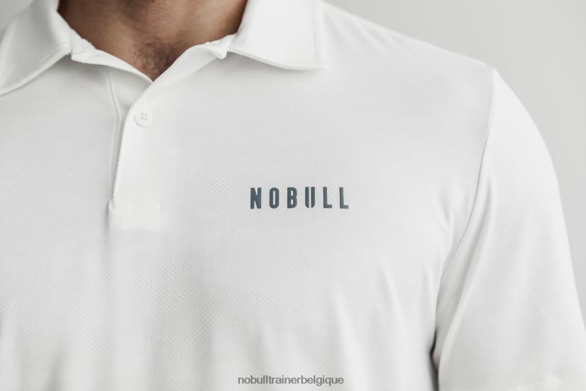 NOBULL polo texturé léger pour hommes (camo) blanc88R8PT574