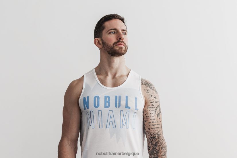 NOBULL débardeur pour hommes (miami palm) bleu88R8PT1193