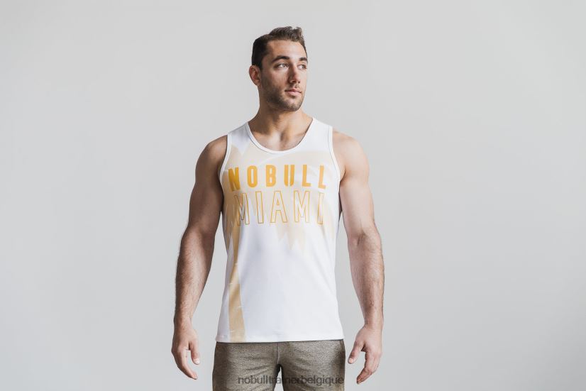 NOBULL débardeur pour hommes (miami palm) jaune88R8PT1194