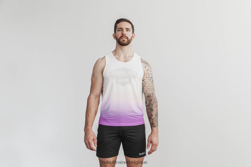 NOBULL débardeur wodapalooza pour hommes (dip-dye) framboise88R8PT1016