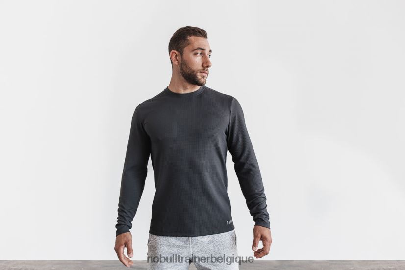 NOBULL gaufre foncé à manches longues pour hommes88R8PT1216