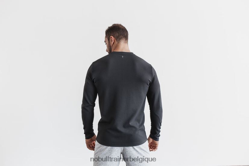 NOBULL gaufre foncé à manches longues pour hommes88R8PT1216