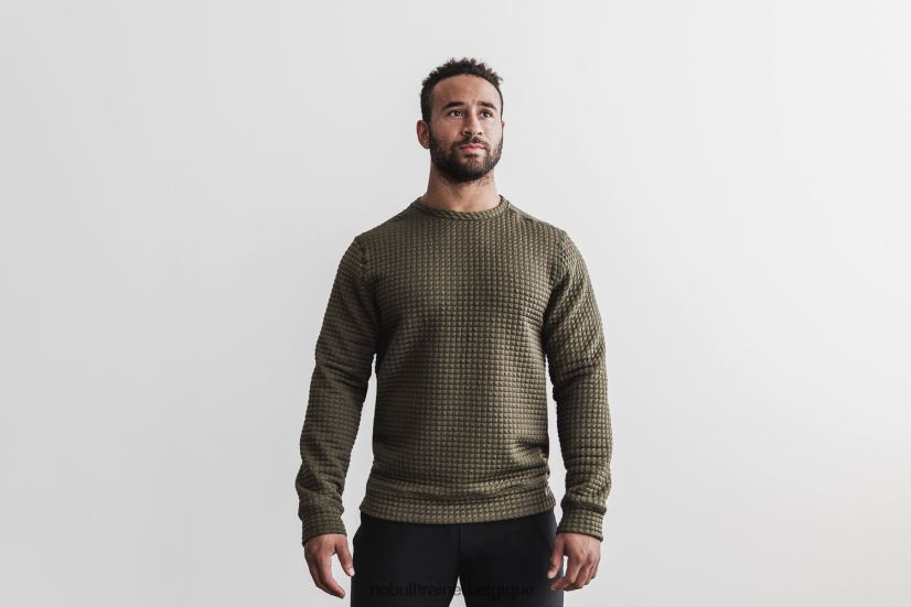 NOBULL pull-over matelassé pour hommes army88R8PT616