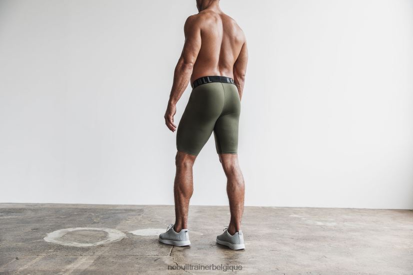 NOBULL short de compression homme 9 army88R8PT673