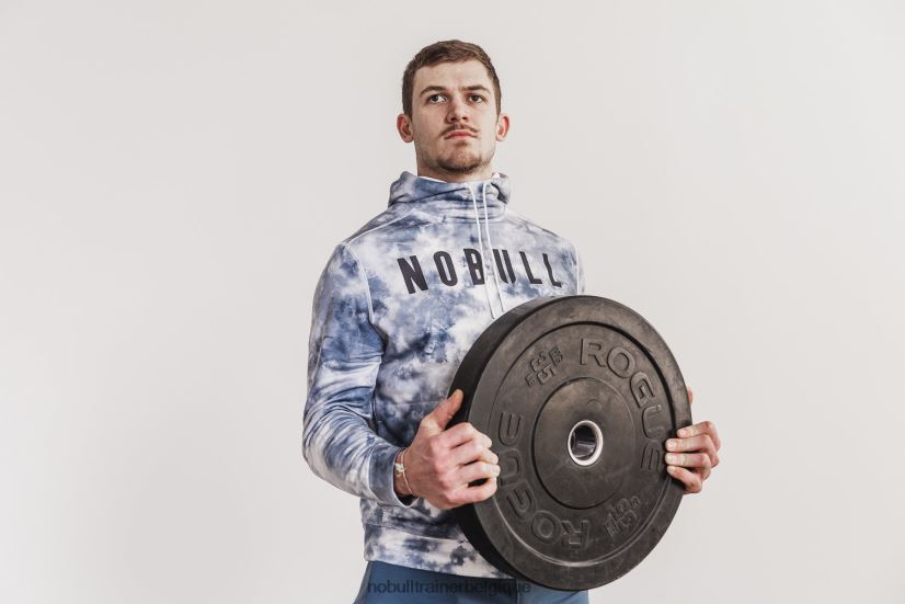 NOBULL sweat à capuche pour hommes (tie-dye) blanc88R8PT811