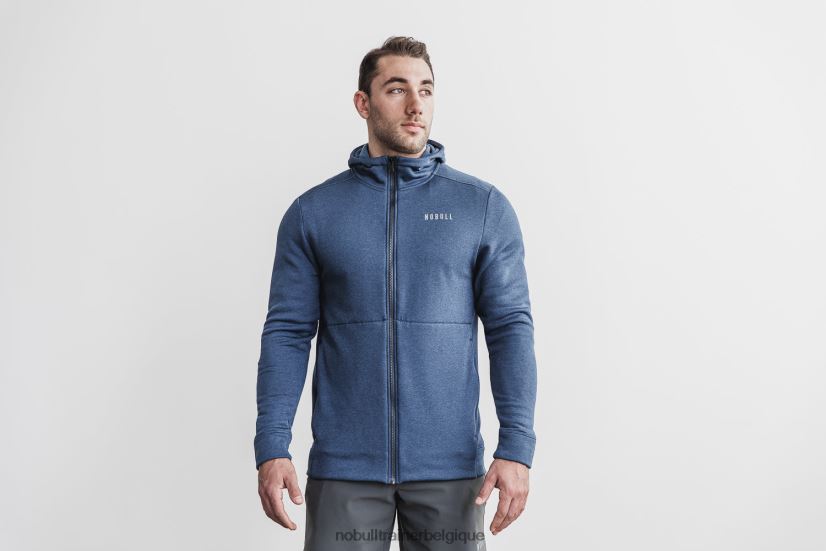 NOBULL sweat à capuche zippé performance pour hommes acier88R8PT917