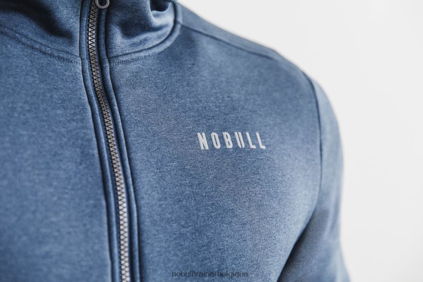 NOBULL sweat à capuche zippé performance pour hommes acier88R8PT917