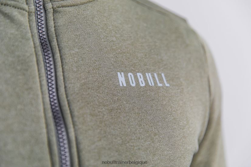 NOBULL sweat à capuche zippé performance pour hommes army88R8PT914