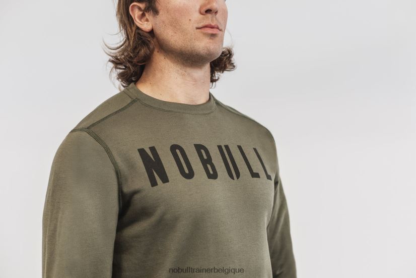 NOBULL sweat-shirt ras du cou pour hommes, armée88R8PT694