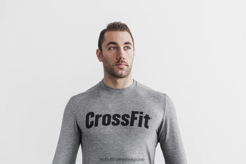 NOBULL t-shirt crossfit à manches longues pour hommes gris88R8PT1138