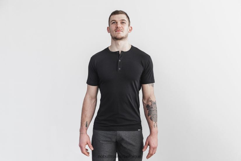 NOBULL t-shirt henley léger pour hommes88R8PT889