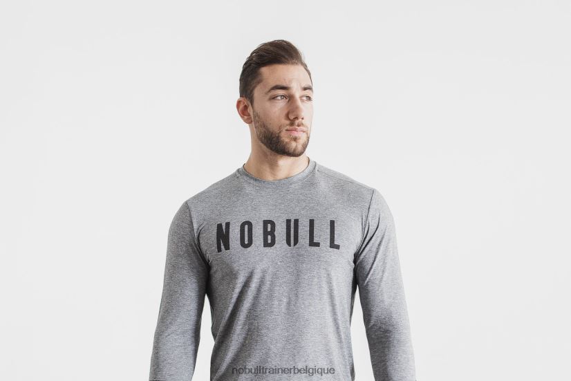 NOBULL t-shirt à manches longues pour hommes gris88R8PT839