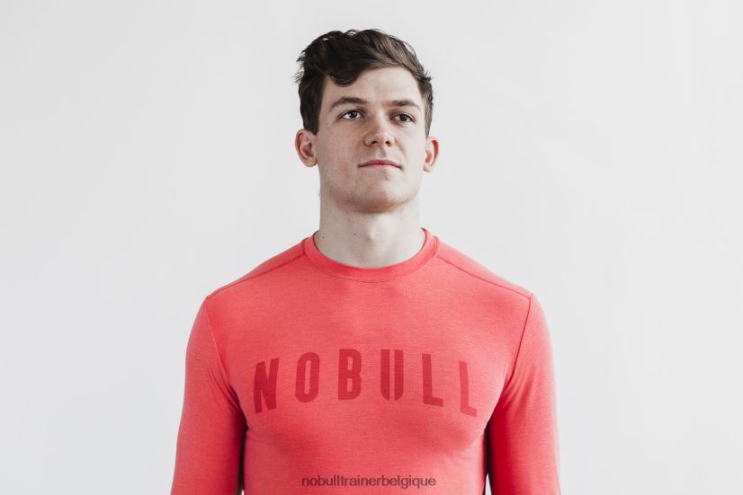 NOBULL t-shirt à manches longues pour hommes rouge88R8PT834