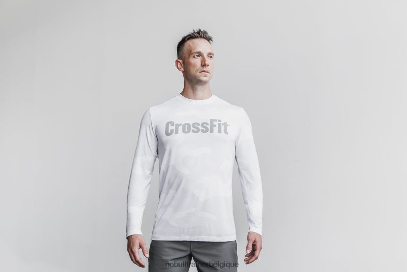 NOBULL tee-shirt crossfit manches longues homme (camo) blanc88R8PT1145