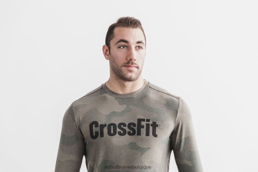 NOBULL tee-shirt crossfit à manches longues pour hommes (camo) army88R8PT1143