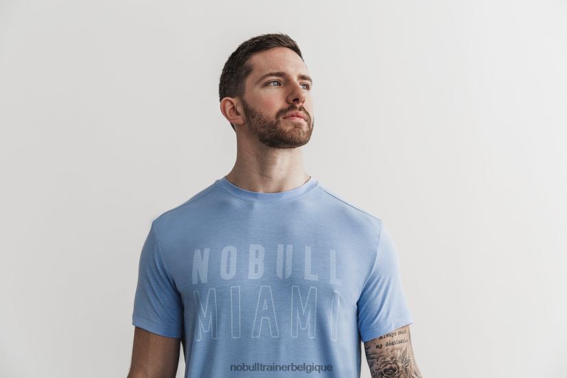 NOBULL tee-shirt homme (miami) bleu88R8PT1191