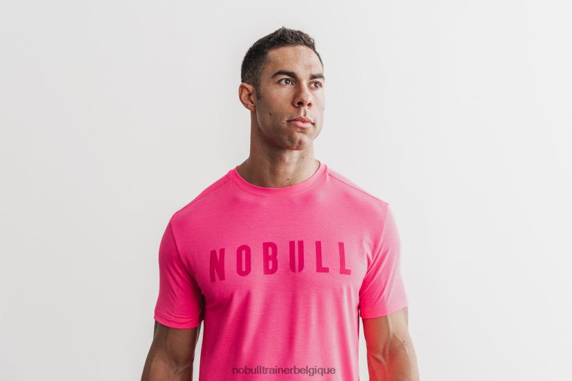 NOBULL tee-shirt homme (néon) rose88R8PT1061