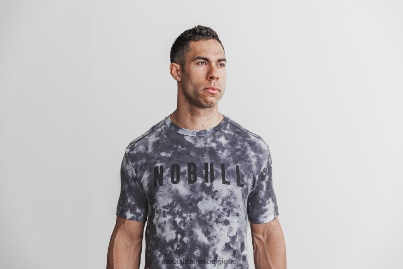 NOBULL tee-shirt homme (tie-dye) blanc & noir88R8PT790