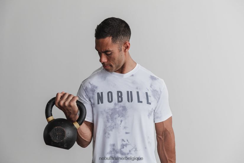 NOBULL tee-shirt homme (tie-dye) blanc & nuage88R8PT785